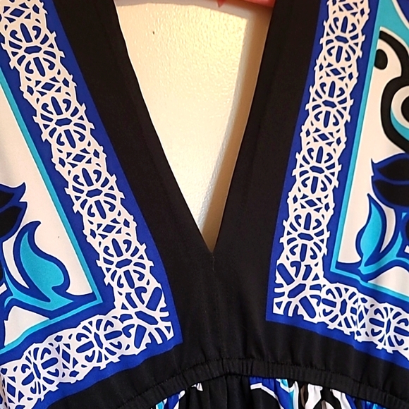 Bailey Blue Colorful Blue Paisley Bandana Dress - Picture 2 of 5